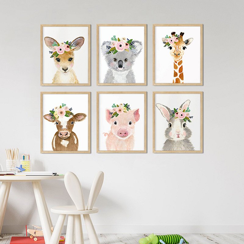 SET DE ANIMALES FLORALES